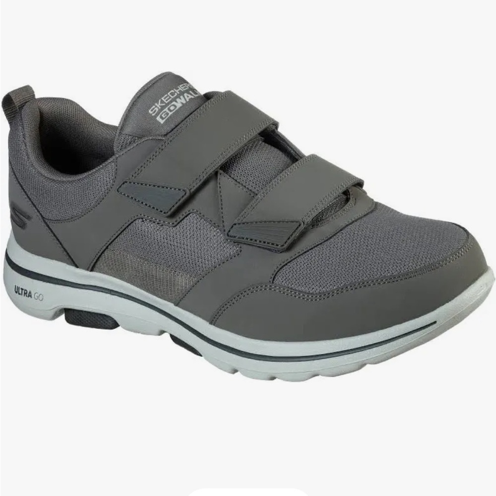 Skechers Sidewalk Khaki No Laces Easy on/off Go Walk Velcro Sneakers Washable 9